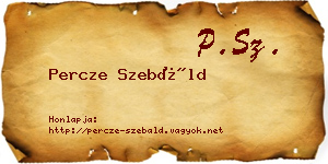 Percze Szebáld névjegykártya